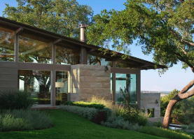 Curated visual reference: Gallery Detail: Building On A Hillside In Texas